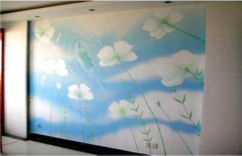 武功画墙绘怎么画好白云的蓬松感？