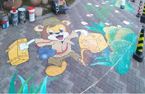 武功夏季画地面彩绘会遇到的问题