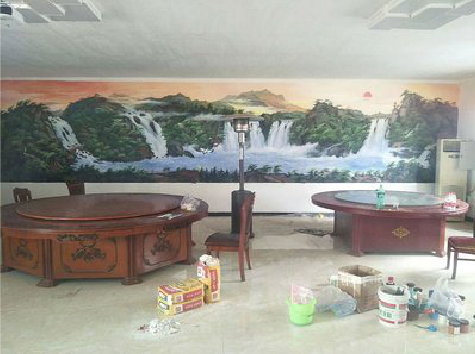 武功墙绘-写实风景