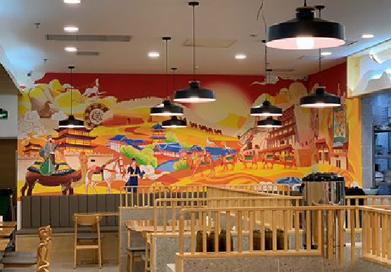 武功商业空间彩绘介绍。