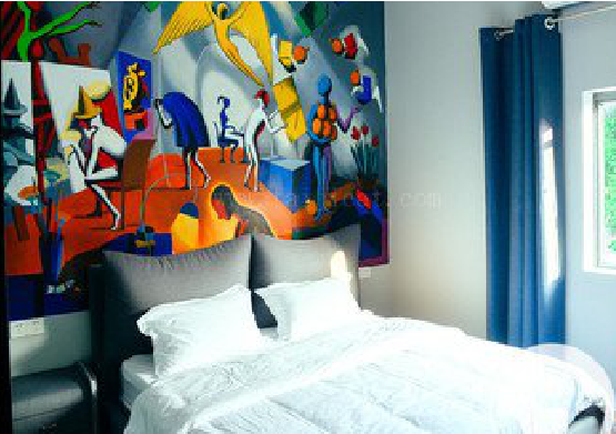 武功对于酒店的墙体彩绘而言更注重哪些方面？