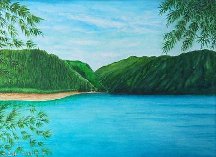 武功在墙绘中，如何绘画绿水青山？